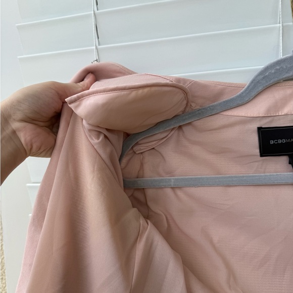 BCBG MAXAZRIA Women's Pink Jaxon Crochet Fringe Cropped Jacket Blazer Shaggy XS - Picture 13 of 15